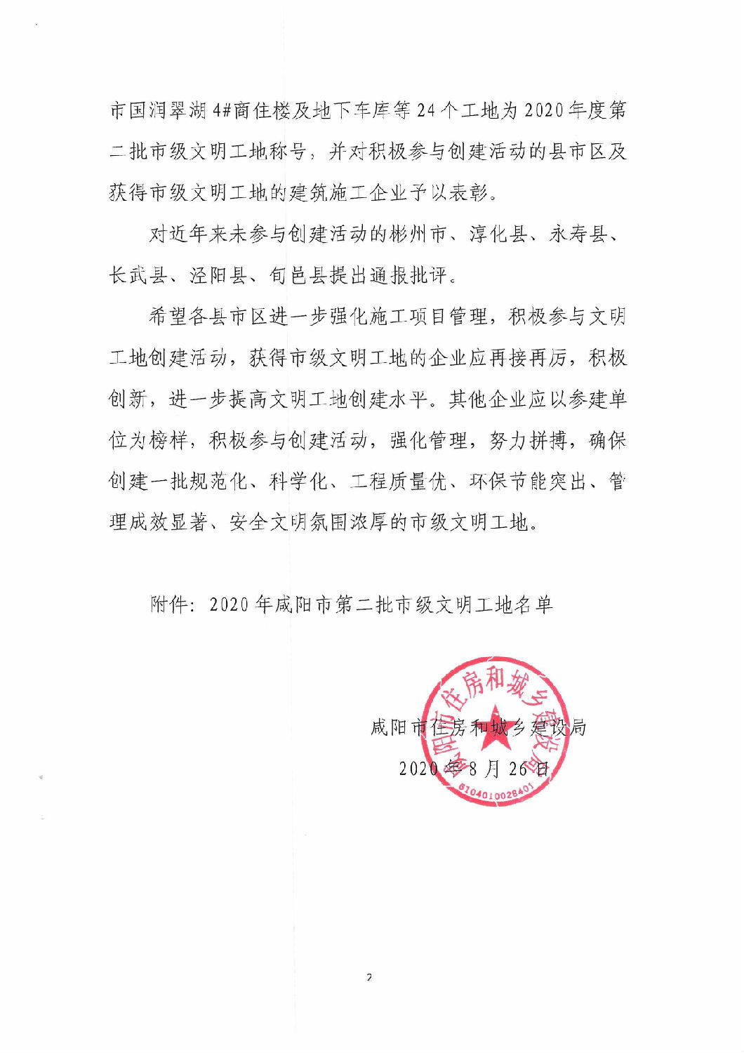 咸陽市市級文明工地 咸陽市市級文明工地